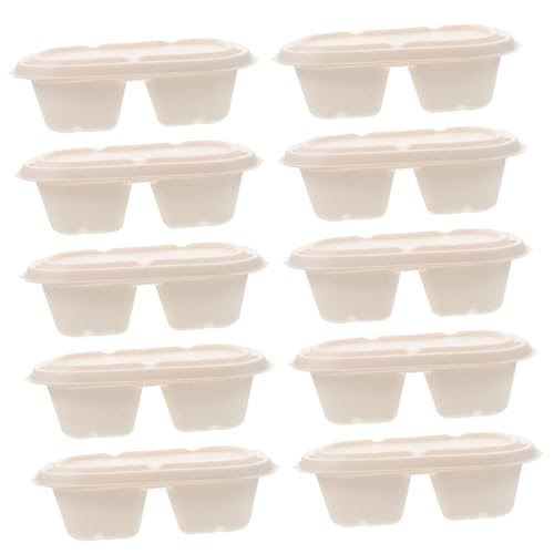 Alipis 10pcs Disposable Paper Food Packaging Boxes for Light Meals Salad Take out Containers with Covers Meal Prep Boxes for Picnics and Food Storage