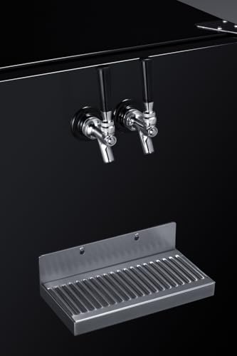 Image of Summit 24 inch Cold Brew Kegerator, Dual Front Taps, No Drill Coffee Dispenser, Black - SBC58BFRTPCF