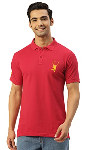 Image of CHKOKKO Men's Cotton Regular Fit Half Sleeves Polo T-Shirt