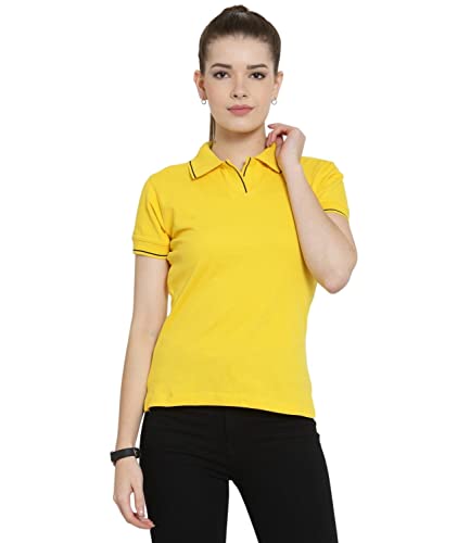 Image of Scott International Women's Regular Fit 100% Pure Organic Cotton Polo T-Shirt | Womens Polo Collar Neck T-Shirt | Cotton Plain Polo Neck Half Sleeve T-Shirt | Tshirts for Women