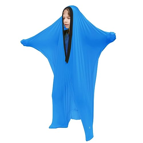 Image of SANHO Dynamic Movement Sensory Sock Body Sock, X-Large,Good for Height:62 inch-73 inch,For Autistic & Sensory Processing Disorders, Updated Version,Blue