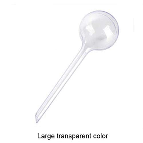 Sunnyflowk Practical Design PVC Self-Watering System Imitation Glass Ball Plant Waterer Flowers Watering Device Ball Type Drip (transparent(L))