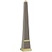 Pharaoh 35 1/2" High Taupe and Brass Obelisk Sculpture