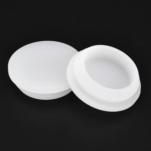 Image of MECCANIXITY 2pcs Silicone Snap in Locking Hole Plugs,30mm /1.2 Inch Mounting Diameter Narrow Groove Width 2.5mm Panel Seal Cover Round for Kitchen Bulkheads Waterproof Sealing Plugs Clear