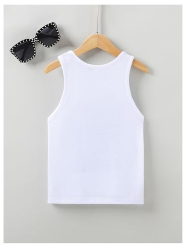 Floerns Toddler Boy's Letter Print Crew Neck Tank Top Sleeveless Casual Shirt Tops2