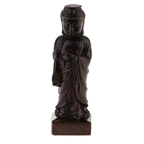 Statue de Bouddha en bois sculpté main pour une décoration zen haut de gamme