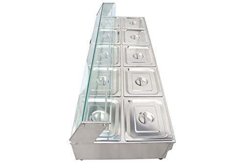 Intbuying 68 Inch Warmer Steam Table Buffet Warmers Food Server 10 Compartment 110V Countertop #TOP6