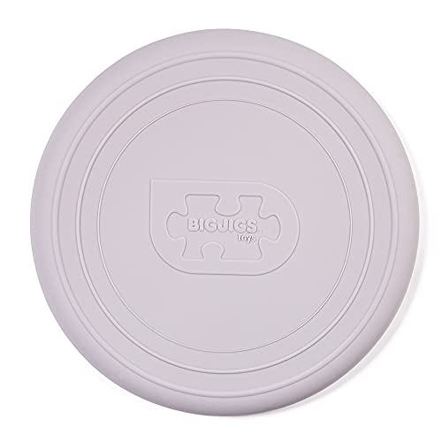 Bigjigs Toys Frisbee Flying Disc (Stone Grey) - Silicone Frisbee for Kids, Quality Flying Saucers, Beach Toys & Garden Toys, Holiday Toys for Toddlers