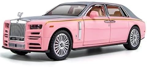 ANTALYA 1:24 Scale Rolls Royce Phantom Model Alloy Metal Pull Back Die-Cast Car with Sound and Light Openable Doors Car for Kids (Multicolor)