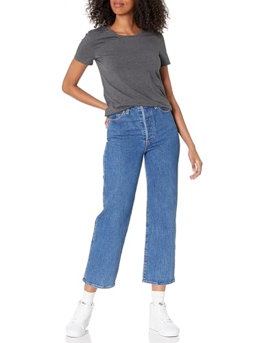 Amazon Essentials Women's Regular-Fit Short-Sleeve T-Shirt (Crewneck and V-Neck Options), Multipacks