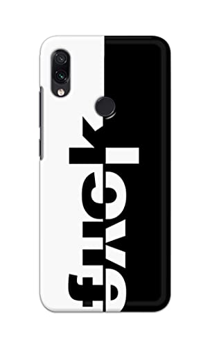 Image of PRINTFIDAA One Words Fukc Love Creative Art Innovative Wonderfull Printed Designer Hard Case for Redmi Note 7 / Redmi Note 7 Pro /Redmi Note 7S Back Cover -(e) RPM1003