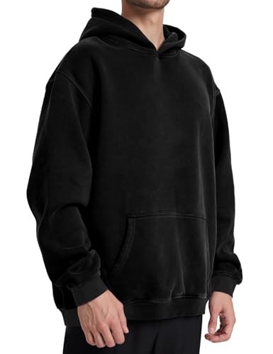 Hatant Oversized Hoodie Sweatshirts for Men Couples Heavyweight Hoodies Pullover Vintage Mens Acid Wash Sweaters Clothes 20253