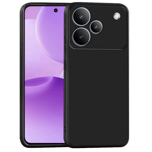 Image of Back Cover for Realme P4 Pro 5G | Full Camera Protection | Premium Liquid Silicon Case | Flexible Bumper Case for Realme P4 Pro 5G (Black)