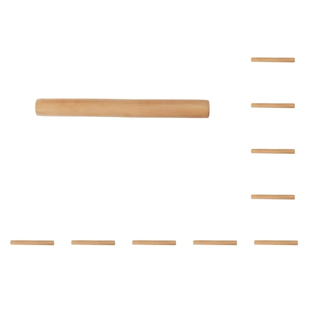 Set 10 Mattarelli In Legno Per Ceramica E Argilla - 24x2,5cm - Perfetti Per Fai Da Te E Pasta