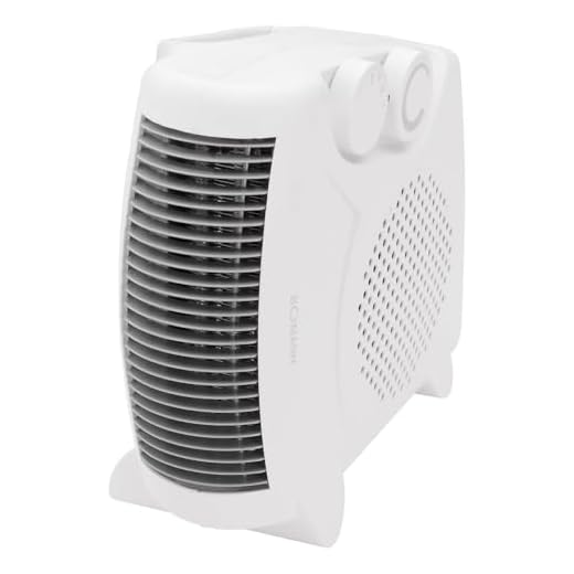 Mobiler Deckenventilator mit Stecker und Schalter, 220V-240V / 5 Watt, Ø40 cm Portabler Decken - Ventilator mit Aufhänger, Energiesparend 3 Bomann Heizlüfter HL 1095 CB, 2 Heizstufen (1000/max. 2000 Watt), Kaltstufe (Ventilator), 2 unterschiedliche Aufstellmöglichkeiten, weiß