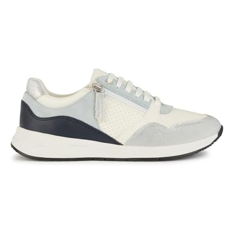 Geox Women's D Bulmya B White Lt Blue Sneakers Cover