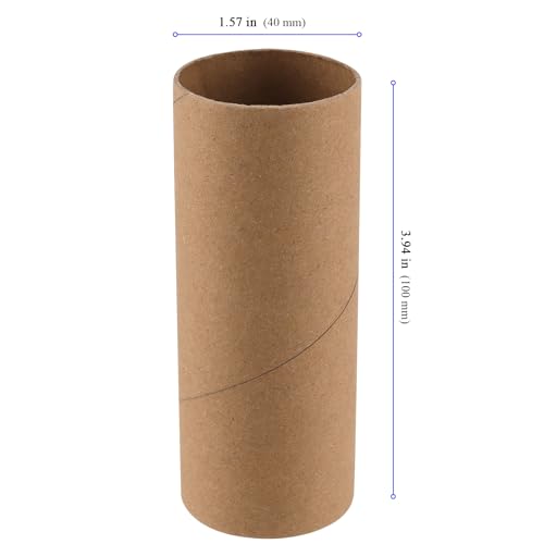 YUENPUN 40PCS Cardboard Tubes Bulk,10 x 4cm Brown Kraft Paper Tubes,1.5 x 4 inch Hollow Cardboard Tubes for Craft DIY Art Handmade Projects