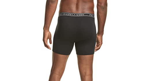 Image of POLO RALPH LAUREN Underwear Boxer Brief, 3-Pack, Stretch Classic Fit, Moisture Wicking Pouch, Regular, Trunk & Long Leg