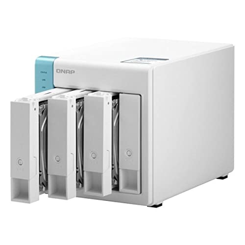 SERVIDOR QNAP NAS QUAD-CORE 4GB DDR3-4 BAIAS SEM DISCO - TS-431P3-4G