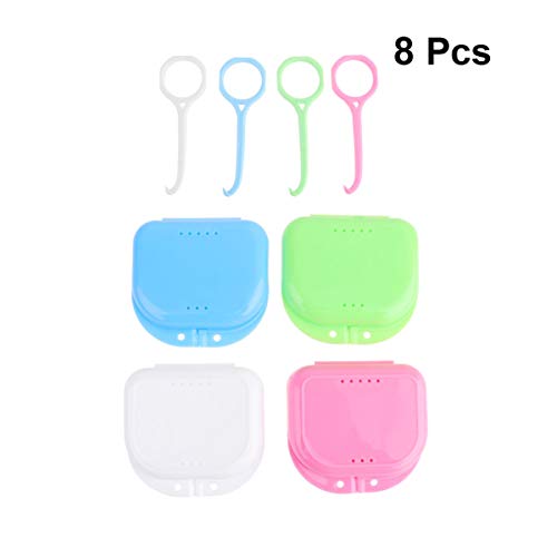 SuPVOX 8 peças de caixas de viagem de dentadura e ferramentas de remoção de alinhador de dentes para