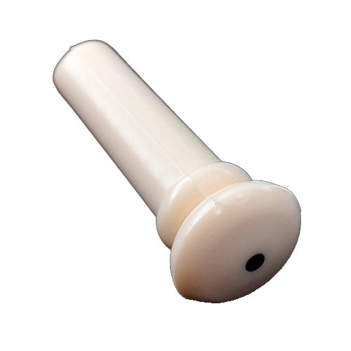 2pcs Acoustic Guitar Unslotted Plastic End Pin with Black Dot Cream