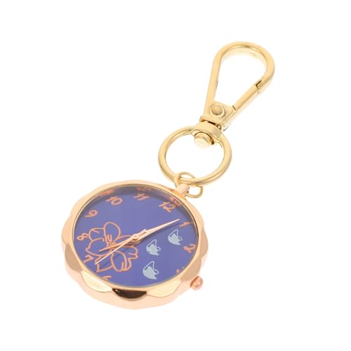 GAROZATION ナーステーブル オンウォッチ ナースウォッチ オン キーホルダー腕時計 display present ナースデジタル懐中時計 装飾時計ペンダント ガラス Blue