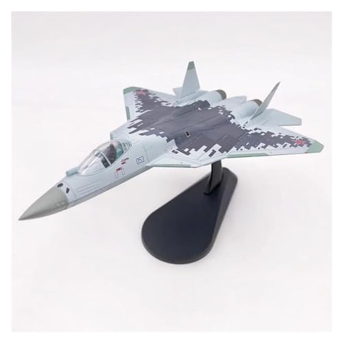 Modelo de avión de combate ruso Su-57 decoración elegante para despachos y salones modernos