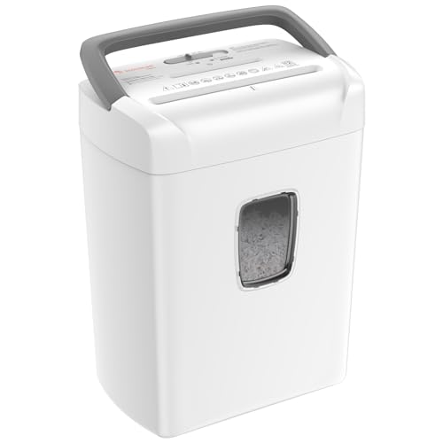 Bonsaii 12-Sheet Cross-Cut Shredder with CD & Credit Card Slot - P4 Security (5x25mm), 21L Bin, REV Mode for Jam Clearance, Overheat Protection - Ideal for Home Heavy Duty & Office Use, C243-A