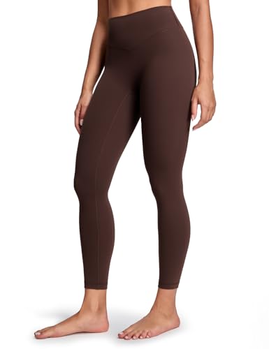 HeyNuts Butt Lifting Leggings for Women No Front Seam Tummy Control High Waisted Compression Workout Leggings 7/8 Booty Lifting Gym Fitness Yoga Pants 25 Espresso S(4/6)