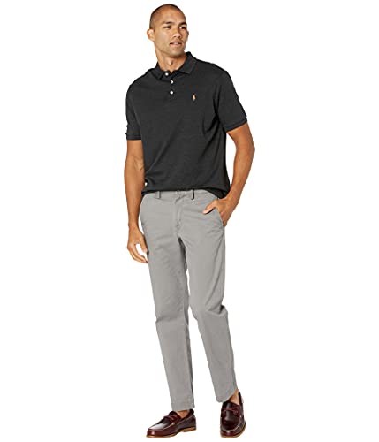 Image of POLO RALPH LAUREN, Mens, Classic Fit Soft Cotton Polo Shirt, Black, Large
