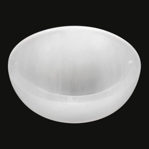 Orientrea 2.8 - 3.2 Selenite Crystal Bowl - Selenite Charging Bowl for Energy Cleansing Charging Meditation Home Decor & Crystal Healing Crystals and Healing Stones