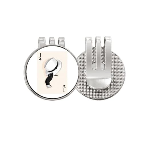 Marqueur de balle de golf no/no Spade J magnétique en émail pour golfeur