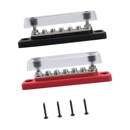 CALANDIS-5-Way-Busbar-Easy-Installation-Sturdy-Multifunction-Power-Distribution-Block-Black-and-red-Semiconductors-Actives-Electronic-Components-Electrical-Test-Equipment