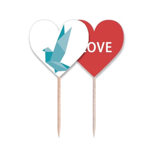 Cure-dents motif pigeon drapeau amour Origa Grenn pique gâteau