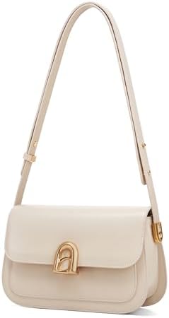 LAFESTIN Genuine Leather Shoulder Bag for Women with Adjustable S...