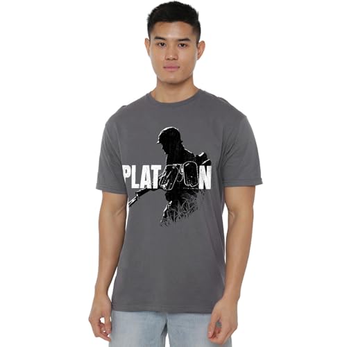 T-shirt Platoon Shadow of War unisexe en coton gris anthracite confortable