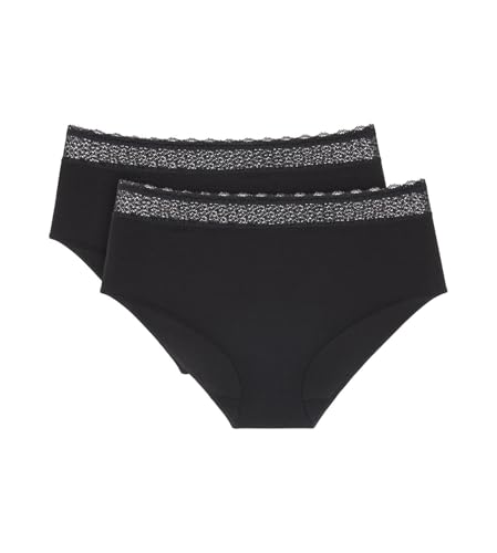 Triumph Damen Feel of Modal Midi 2P Underwear, SCHWARZ, M