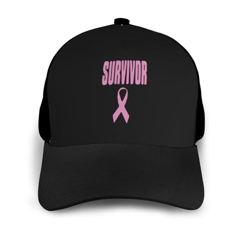 Survivor Breast Cancer Awareness Unisex Classic Adjustable Curved Brim Baseball Cap, Trucker Hat3