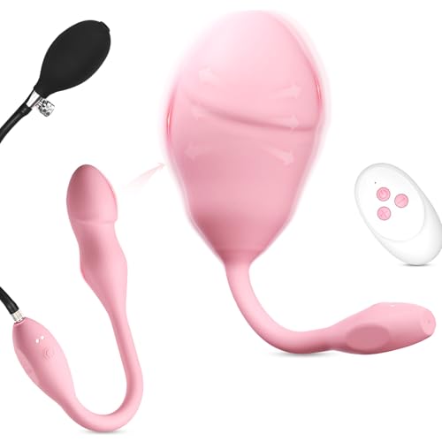 Mini Vibrator Ei Analplug Aufblasbar mit Pumpe,G Punkt Vibration für Frauen Klitoris mit 10 Vibrationsmodi,Vibratorstarb Frauen Klitoris,Vibratoren Frauen Leise Analvibratoren Frau Anal Vibrator