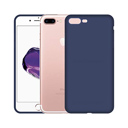 Image of Case Creation Luxurious OG Series for Apple iPhone 8 Plus Case Cover,Anti-Dirty Slim Case Frosted Matte Cute Candy TPU Raised Bezel (Splash of Color) Back Cover for iPhone 8 Plus -Navy Blue