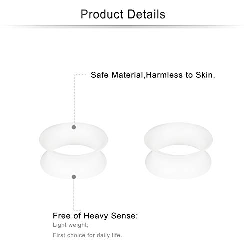 Cisyozi 10G-50mm Thin Silicone Gauges for Ear Flexible Double Flare Gauges Tunnels Expander Stretching Gauge Earlets Plugs Gauges Kit Earlets Retainer Same Sizes 3 Colors2