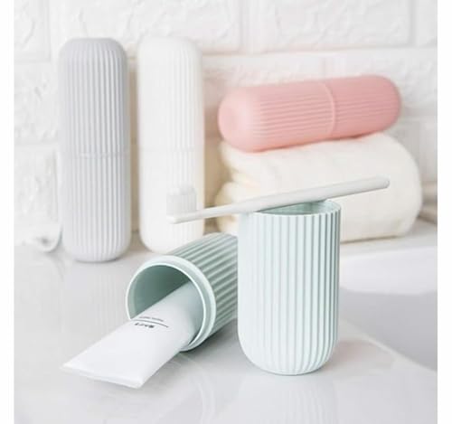 Image of Toothbrush Holder for Bathroom Toothbrush Cover Case Box for Travel Essentials Travelling Accessories Blue (Pack of 1)
