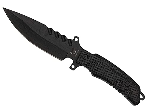 Kampfmesser Militär-, Outdoor- & Taktisches-Messer, Solid Full Tang Survival-Messer, Sehr Scharf Jagdmesser Feststehende Klinge mit Scheide Hastaa Cover