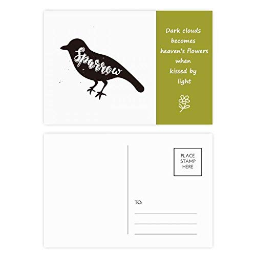 Carte postale moineau de remerciement pour accompagner tous vos cadeaux