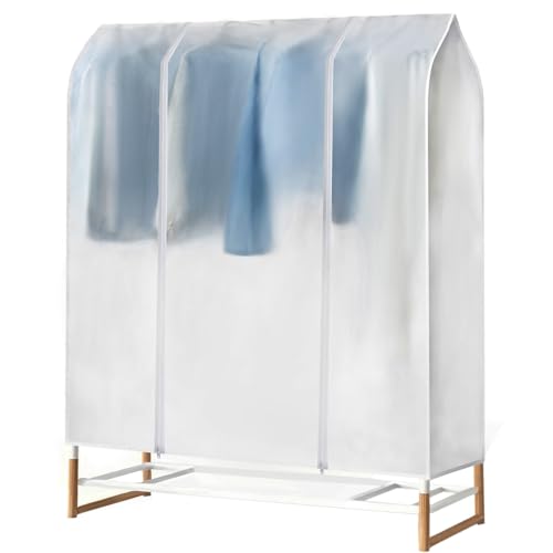 hlc - Transparent Widened Clothes Cover with Sturdy Zipper, Ideal...