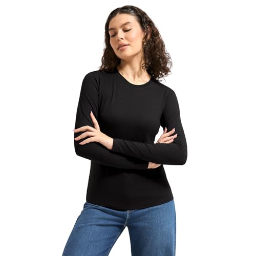 Image of Wellbi Bamboo Tshirt for Women | Full Sleeve Top | Soft Breathable Eco-Friendly Bamboo Fabric | Hypoallergenic Sustainable Fashion & Skin-Friendly Wear