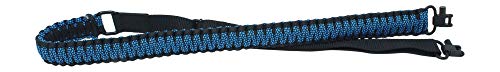 Ten Point Gear Gun Sling Paracord 550 Adjustable w/Swivels (Multiple Color Options) (Black & Blue Diamonds)