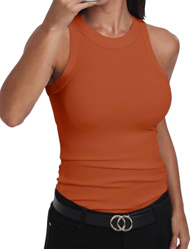 GEMBERA Womens Sleeveless Racerback High Neck...