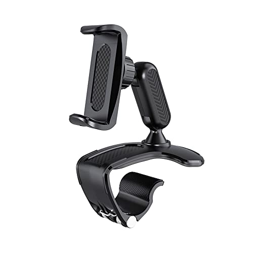 ComPDCVD Soporte Móvil para Coche Soporte para Teléfono Salpicadero de Coche Soporte de Teléfono Giratorio de 360 Grados Adecuado para Teléfonos Inteligentes de 4-7 Pulgadas - Negro