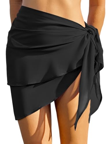 Image of ZAFUL Women Beach Sarong Bathing Suit Wrap Skirt Textured Bikini Swimsuit Cover Ups for Swimwear